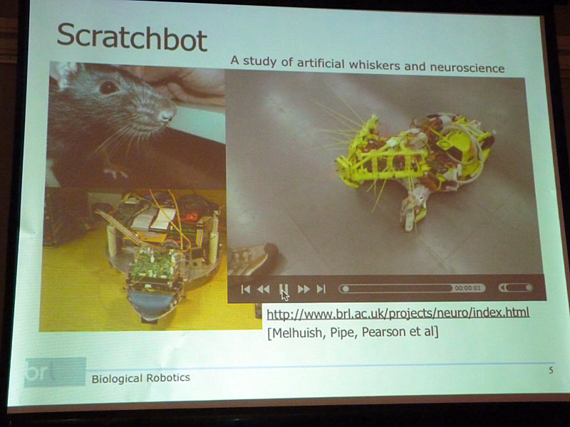 ヒゲで外界をセンシングする「Scratchbot」