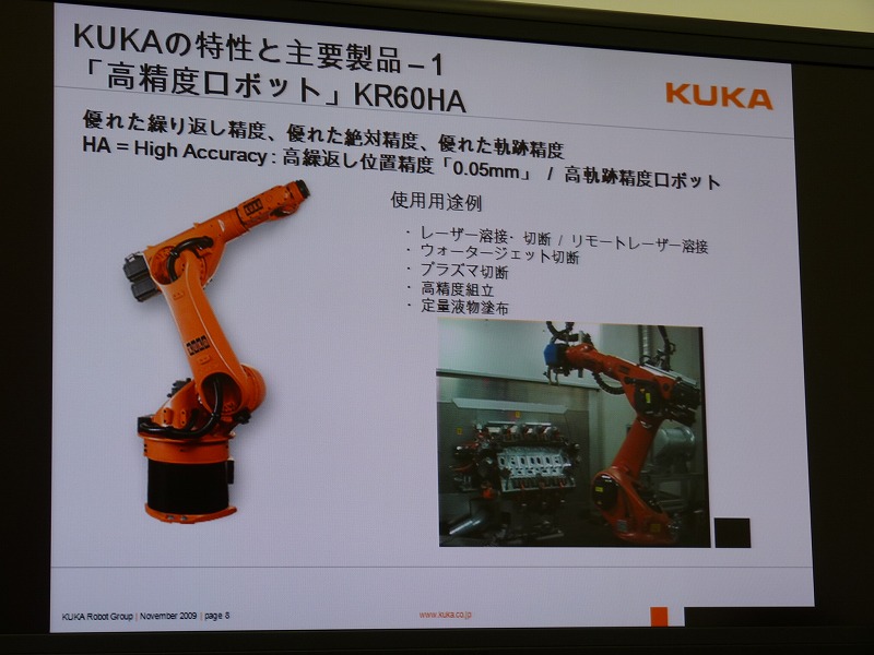 高精度ロボットの「KR60HA」