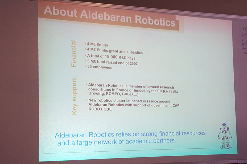 アルデバランロボティクスの資本金、研究資金等の企業情報