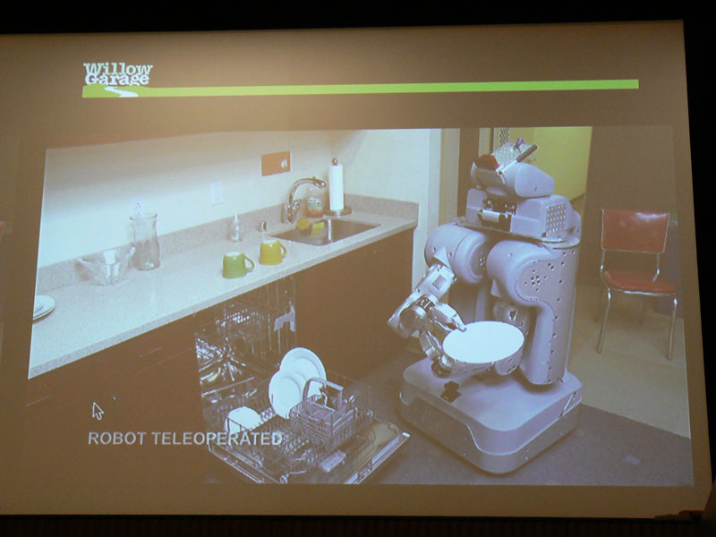Willow Garage社のロボット「PR2」。4kgの物体を把持できるという