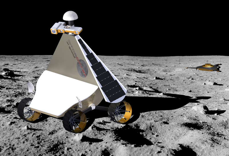 Astrobotic Technologyが開発中の月面探査ロボットのプロトタイプ図(写真提供：Astrobotic Technology社)